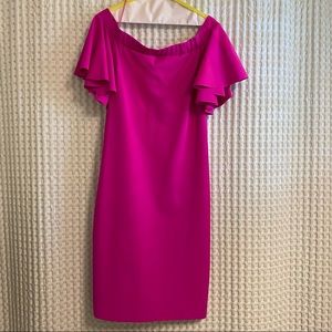 Magenta Off the Shoulder Trina Turk Dress - size 12